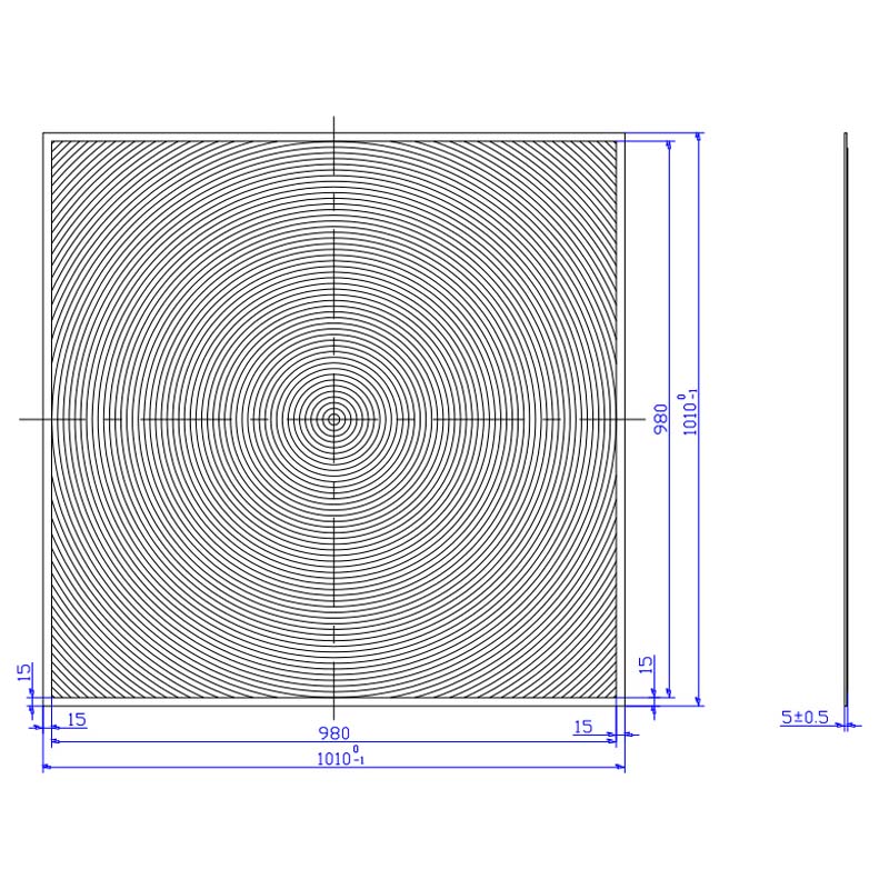 ( Dimension L1010mm  W1010mm ) Solar Fresnel Lenses (Glass-silicon )(HX-FST10101300)